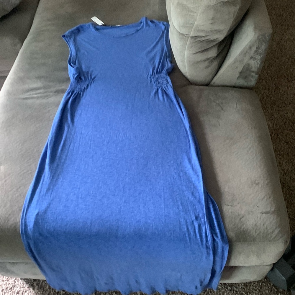 Vitamin A blue cotton maxi dress